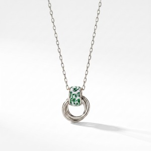 Collana Placcata <span class=keywords><strong>Oro</strong></span> 18K con Smalto <span class=keywords><strong>Blu</strong></span> e Bianco, Impermeabile, Antiossidante, Stile Chinoiserie, Ipoallergenica, con Ciondolo per Donne - Product Image 4