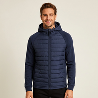 AQTQ isolé course chaud doudoune hiver randonnée manteau léger sport coupe-vent hybride matelassé veste avec capuche