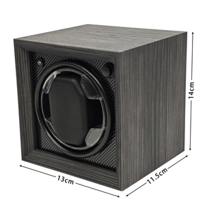 Nouvelle conception de brevet sensible à la lumière en bois foncé LED boîtier de remontoir de montre unique MDF boîte de remontoir de montre automatique - Product Image 5