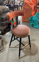 Tabouret de comptoir en rotin et bois pour restaurant et cantine, tabouret de bar en bois