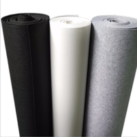 2mm polyester épaissi et durci noir blanc gris recyclable aiguilleté non-tissé rouleau feutre doublure de chaussure utilisée