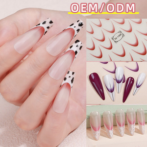 Autocollants d'Ongles Dégradés Colorés pour French Manucure, Forme Amande, Décalcomanies d'<span class=keywords><strong>Art</strong></span> Ongulaire, Accessoires, Faux Ongles French à Coller - Product Image 1
