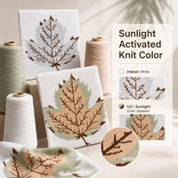 Fil chenille photochromique réactif aux UV haute ténacité, textile de mode pour pulls à couleur changeante, solution personnalisée OEM
