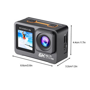 6K UHD 60FPS Pantalla táctil Pantallas duales 50MP Super Night Vision 5K EIS 4K Cámara DE ACCIÓN Cámara deportiva para Vlogging Buceo Carreras - Product Image 5