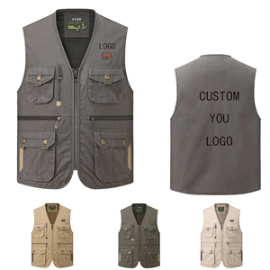Gilet Sportivo Multitasche in Puro Cotone 100% Personalizzabile all'Ingrosso, Casual per Pesca, Fotografia, Lavoro all'Aperto, da Uomo - Product Image 1
