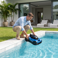 Робот-пылесос для бассейнов Addotron XT Pro Smart Outdoor Power Equipment с аккумулятором 10400 мАч, 4 часа работы, функция очистки стен, сертификат CE