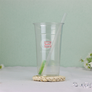 Gobelets transparents pour boissons Bubble Tea, logo personnalisé, gobelets en plastique PET jetables - Product Image 6
