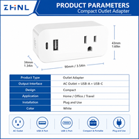 Prises électriques intelligentes ZHNL avec télécommande Wi-Fi, étanches, de type C USB, pour usage domestique, fabriquées par un fabricant spécialisé dans la protection de la sécurité