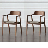 Chaise de salle à manger MULIGNA de haute qualité au design moderne en bois massif avec coussin moelleux, chaises de salle à manger en bois de caoutchouc pour hôtel et restaurant