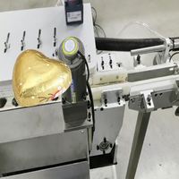 Machine d'emballage de chocolat en forme de cœur 3D avec application de colle en continu, entièrement automatique et personnalisable
