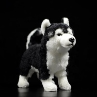 OEM y ODM Siberian Husky perro de peluche de juguete con ojos marrones/azules realista Alaskan Malamute Peluche de juguete