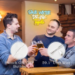 ไฟนีออน LED ประหยัดน้ำสัญลักษณ์เตกีล่าพิซซ่าบาร์เบียร์ชายถ้ำคาเฟ่บิสโทรคลับร้านอาหารป้ายตกแต่งกลางแจ้ง - Product Image 4