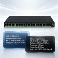 Commutateur PoE H3C S5170-54S-EI avec VLAN QoS SNMP 54 ports empilables en stock