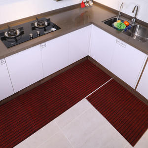 Tapis de cuisine en TPR écologique à poils courts, antidérapant, résistant à l'huile, avec design à rainures longues, style nordique - Product Image 6