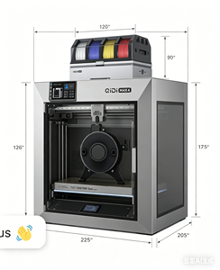 Imprimante 3D QIDI Max4 Grande vitesse 800 mm/s avec boîtier Klipper et QIDI BOX, multicolore 16 couleurs pour PC, fibre de carbone, PETG - Product Image 3