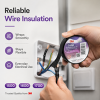 Cinta Aislante Eléctrica de PVC 3M 1500 1600 1700 Original para Reparación y Protección de Empalmes de Cables
