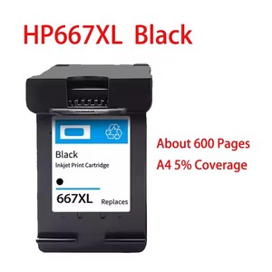 Cartucho de Tinta Compatible con <span class=keywords><strong>HP</strong></span> 667 667XL para Impresoras DeskJet Ink Advantage 1275 <span class=keywords><strong>2374</strong></span> 2375 2376 2775 2776 6475 6476 6075 - Product Image 4