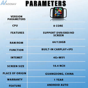 Автомагнитола 10,4 дюймов для Nissan MAXIMA 2008-2012 Авто Стерео GPS навигация мультимедийный видеоплеер головное устройство Carplay - Product Image 3