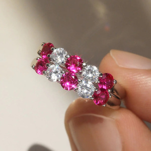 Anello dal design a cinque stelle, stile semplice, per donna - Product Image 5