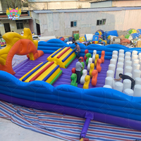 Parcours d'obstacles gonflable pour adultes de haute qualité, en PVC, écologique, grand modèle, nouveau design, provenant du château de parc d'attractions