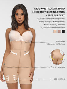 Tek parça Gaine Amincissante Femme logo tasarım Bbl vücut şekillendirici fermuar Shapewear ile kadınlar için karın kontrol popo kaldırma - Product Image 3