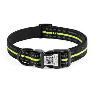 Etiqueta de identidad de Mascota de lujo ligera personalizable, código QR antipérdida, etiqueta de identificación de perro y gato, patrón de Animal sólido, <span class=keywords><strong>Collar</strong></span> de hebilla duradero - Product Image 3