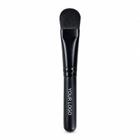 Pinceau pour crème contour des yeux, application de masque boueux ou gel d'argile, fibres synthétiques, manche en plastique noir, 12 cm, vente en gros, stock disponible