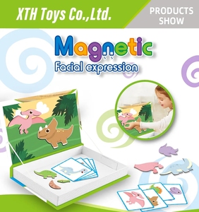 Nouveau bricolage Puzzle jouet dinosaure 3D livre magnétique jeux de société éducatif papier aimant Puzzles boîte pour les enfants - Product Image 5