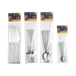 Hot Giá bán Hoàng Gia Phương Tây Phong Cách thép không gỉ thiết lập dao kéo tráng miệng bánh dao muỗng nĩa Bộ đồ ăn Flatware Bộ - Product Image 1