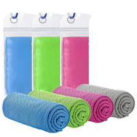 Serviettes de sport en microfibre DZ super absorbantes à séchage rapide, serviettes de refroidissement instantané avec logo personnalisé pour le yoga, le sport et la gym