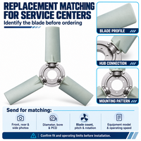 Pale de ventilateur axial à 3 lames PAG en fibre de verre renforcée, angle réglable, haute résistance pour ventilateur d'extraction, entrepôt frigorifique, congélateur
