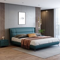 Vente en gros cadre de lit en bois en cuir cadre de lit king plateforme avec rangement 1.8m tête de lit moderne ensemble de lit design