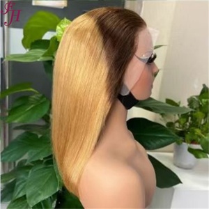 วิกผมบ๊อบตรง FH Wholesale ผมแท้แบบใส 13x4 Lace Frontal - Product Image 4