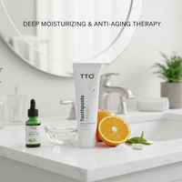 TTO 75ml Dentifrice au Collagène, Huile d'Arbre à Thé et Vitamine C – Hydratation Profonde, Thérapie Réparatrice Anti-Âge, Portable pour la Maison