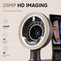Machine d'analyse de la peau par IA 2-en-1, analyseur de cheveux et de cuir chevelu, scanner facial 20MP, écran HD 15,6 pouces pour salon de beauté
