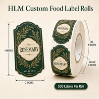 Étiquettes autocollantes personnalisées pour bouteilles d'épices, rouleaux d'étiquettes en vinyle imperméable pour sauce piquante, confiture, bocaux, boîtes de conserve, emballages alimentaires