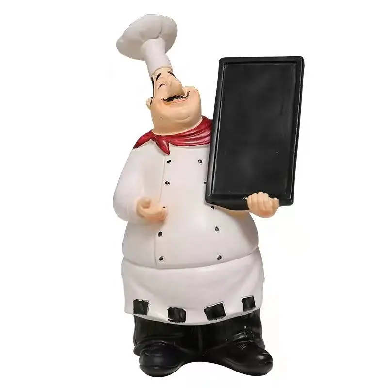 Creative cartoon chef decoration kitchen restaurant dining table wine cabinet high-end decorations
