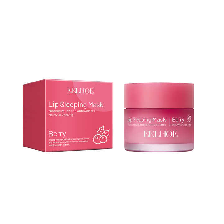 FCJ EELHOE Organic Lip Sleeping Mask Moisturizing Hydrating with Gentle Exfoliating Plumping Full Smooth Lip Firming Function