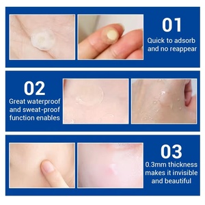Lanbena thoáng khí mụn vá Blemish mụn Remover Công cụ cho khuôn mặt ống chân trán tự nhiên mụn các bản vá lỗi - Product Image 5