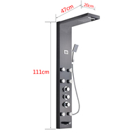 Système de douche à effet pluie pour hôtel de luxe Colonne de douche en acier inoxydable Panneau de douche à affichage numérique pour salle de bain