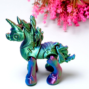Modèle de licorne imprimé en 3D, jouet articulé réaliste et flexible, figurine mystère, cadeau de Pâques pour bureau de direction - Product Image 6