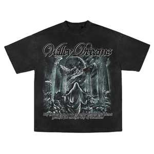 Oem Custom logo Printed Hip Hop <strong>Rapper</strong> Graphic Acid Washed <strong>T</strong> <strong>Shirts</strong> Blank Vintage Streetwear Heavyweight Oversized Men's <strong>T</strong>-<strong>shirt</strong> - Product Image 1