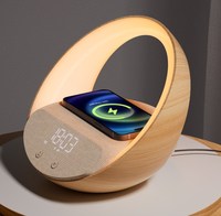 2026 nouvel an excellents cadeaux conception multifonction chargeur sans fil chevet rvb lampe de table avec réveil et haut-parleur de musique