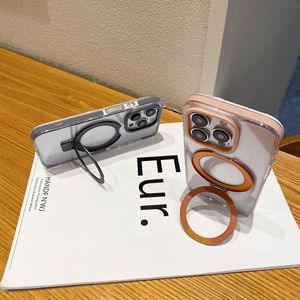 Nam Châm Đứng Chủ Hybric Long Lanh Bột Cover Quay Lại Cho <span class=keywords><strong>Iphone</strong></span> 12 13 14 15 16 Cộng Với Pro Max <span class=keywords><strong>Bumper</strong></span> Rõ Ràng Trường Hợp Điện Thoại - Product Image 4