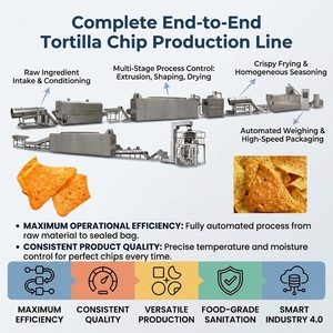 Línea <span class=keywords><strong>de</strong></span> Producción <span class=keywords><strong>de</strong></span> Chips <span class=keywords><strong>de</strong></span> Maíz, Nachos, Tortillas y <span class=keywords><strong>Doritos</strong></span> con Extrusora <span class=keywords><strong>de</strong></span> Doble Tornillo <span class=keywords><strong>de</strong></span> Alta Eficiencia - Product Image 1