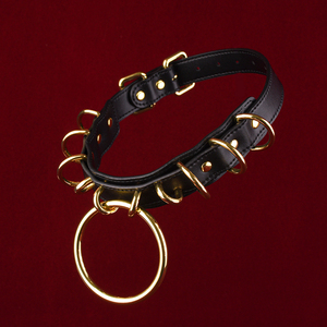 Collares de Bondage para mujer Collares sumisos de cuero BDSM Premium bloqueables con anillo - Product Image 1