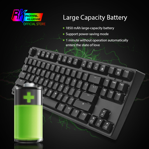 คีย์บอร์ดเกมมิ่ง Royal Kludge RK987 87 ปุ่ม แบบมีสาย/ไร้สาย รองรับ USB-C ไฟ RGB ดีไซน์ตามหลักสรีรศาสตร์ สำหรับคอมพิวเตอร์และสำนักงาน รุ่น <span class=keywords><strong>RK</strong></span> 987 - Product Image 6