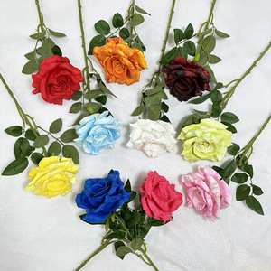 Fábrica de Flores Meiyu, Rosas Artificiales de Tallo Único, Flores de Seda Realistas para Decoración del Hogar y Bodas - Product Image 2