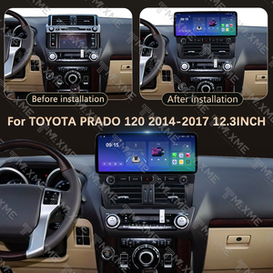 Cadre d'intégration autoradio pour TOYOTA PRADO 2014-2017, panneau stéréo 12,3 pouces, faisceau de câblage, câble d'alimentation, Canbus - Product Image 5