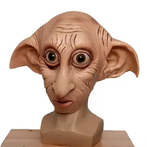 Casa-elf dobby máscara de cosplay, adereços de fantasia halloween, vestido de festa, chapéu, vestido up